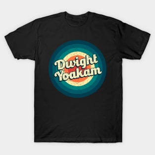 Graphic Dwight Name Retro Vintage Circle T-Shirt